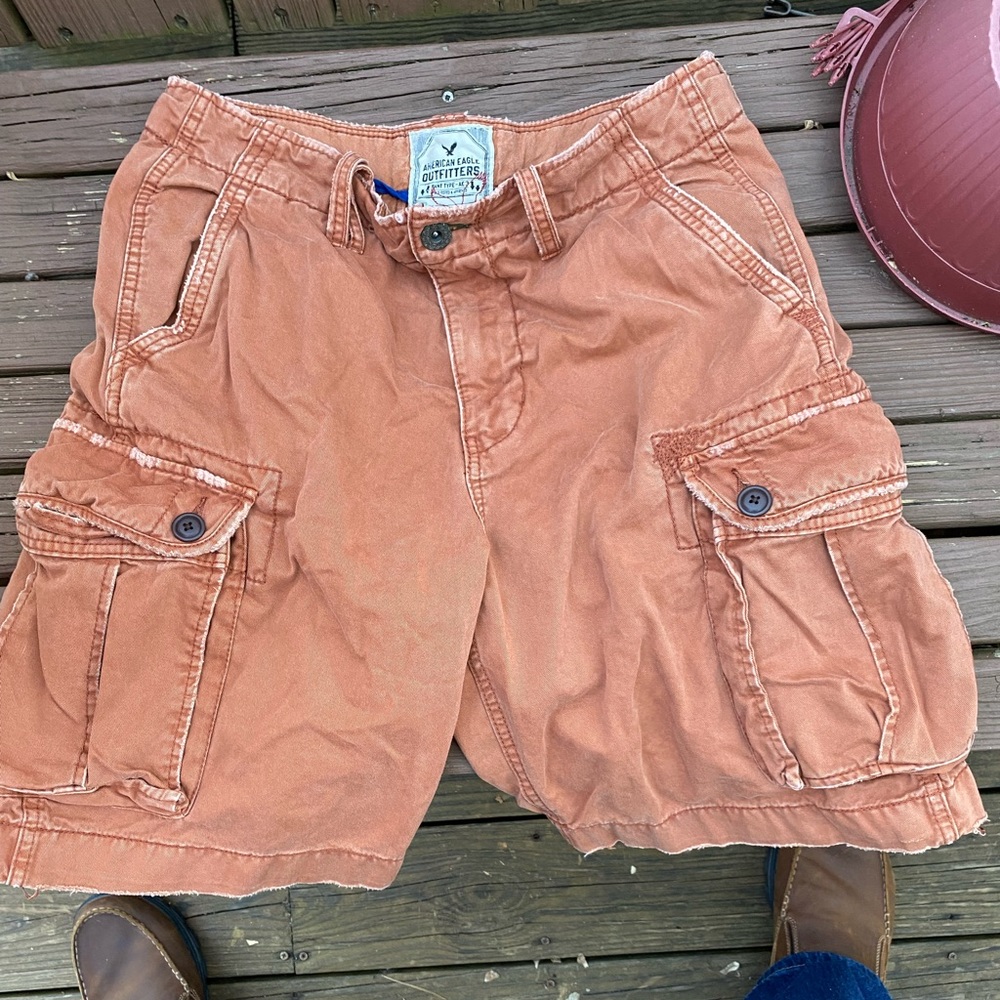 American Eagle Distressed Mens Cargo Shorts Sz32